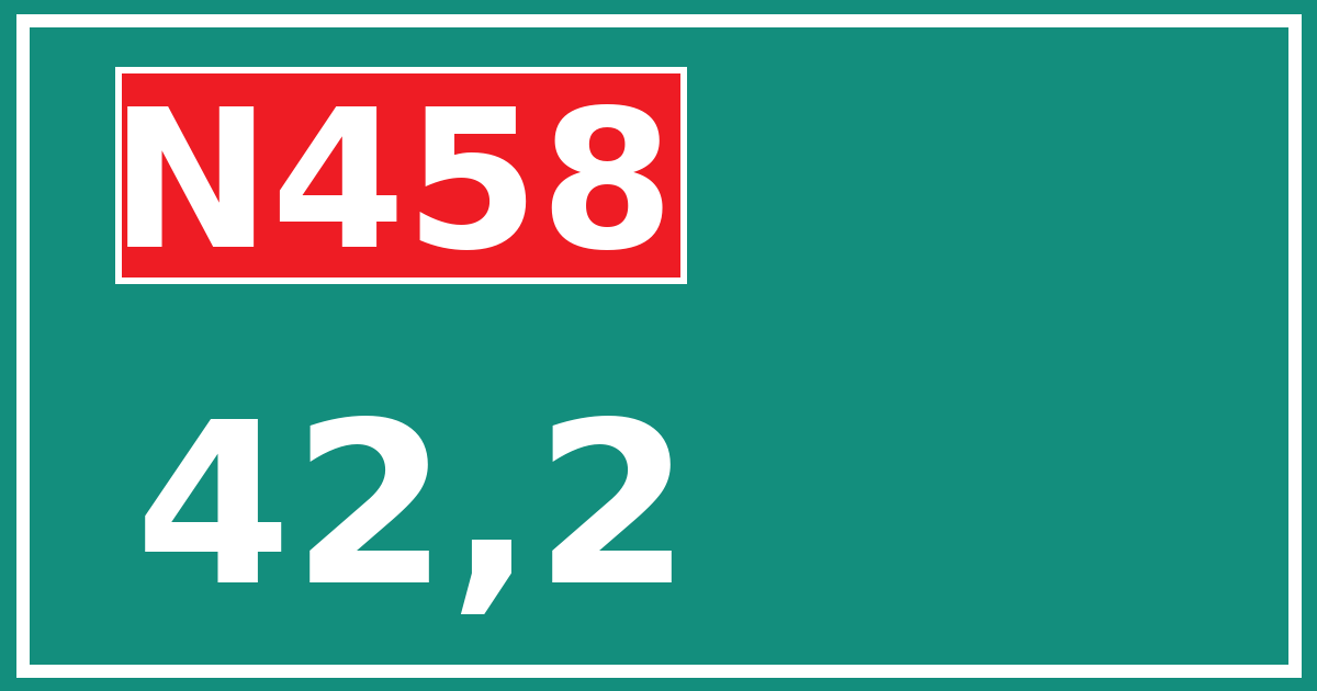 Hectometerbord N458 42,2