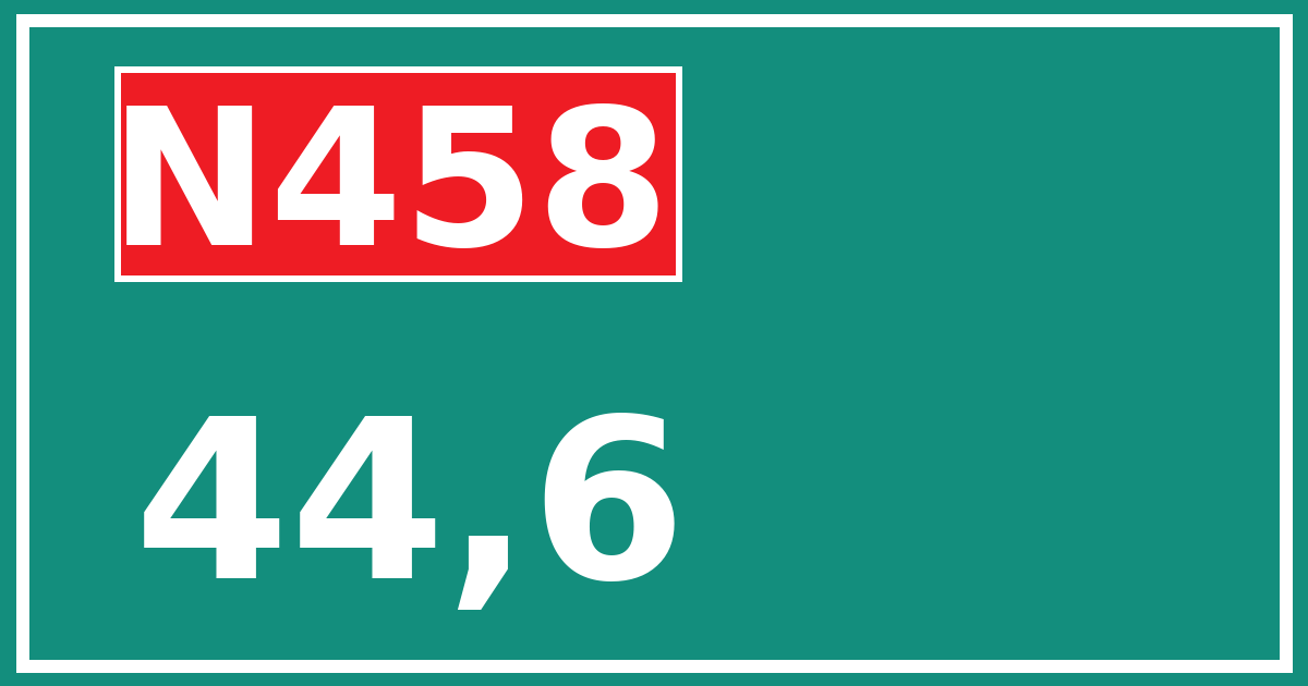 Hectometerbord N458 44,6