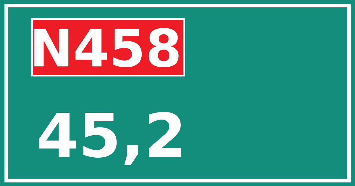 Hectometerbord N458 45,2