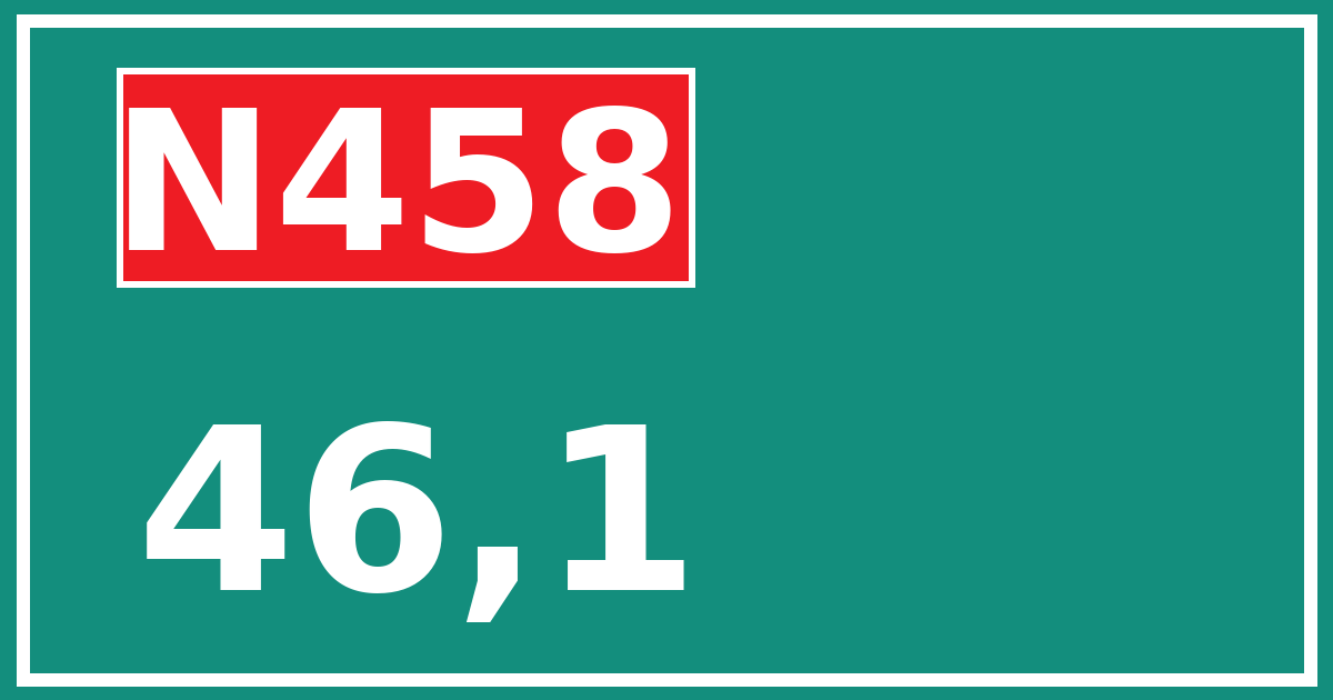 Hectometerbord N458 46,1