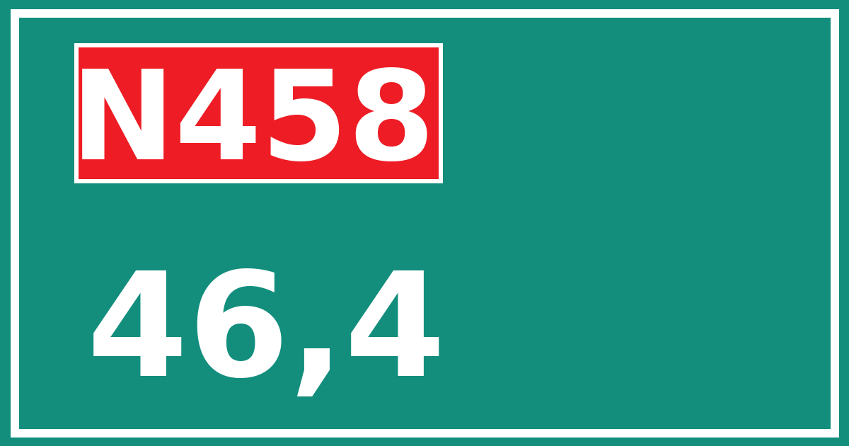 Hectometerbord N458 46,4