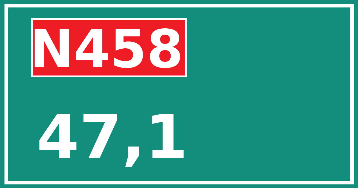Hectometerbord N458 47,1