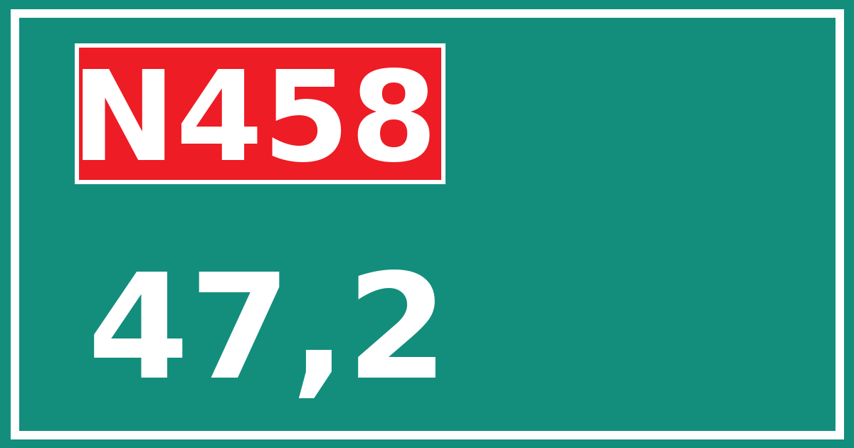 Hectometerbord N458 47,2