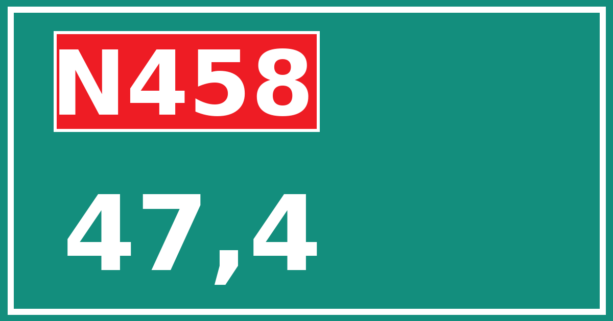 Hectometerbord N458 47,4