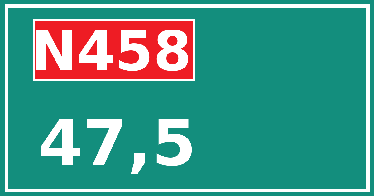 Hectometerbord N458 47,5