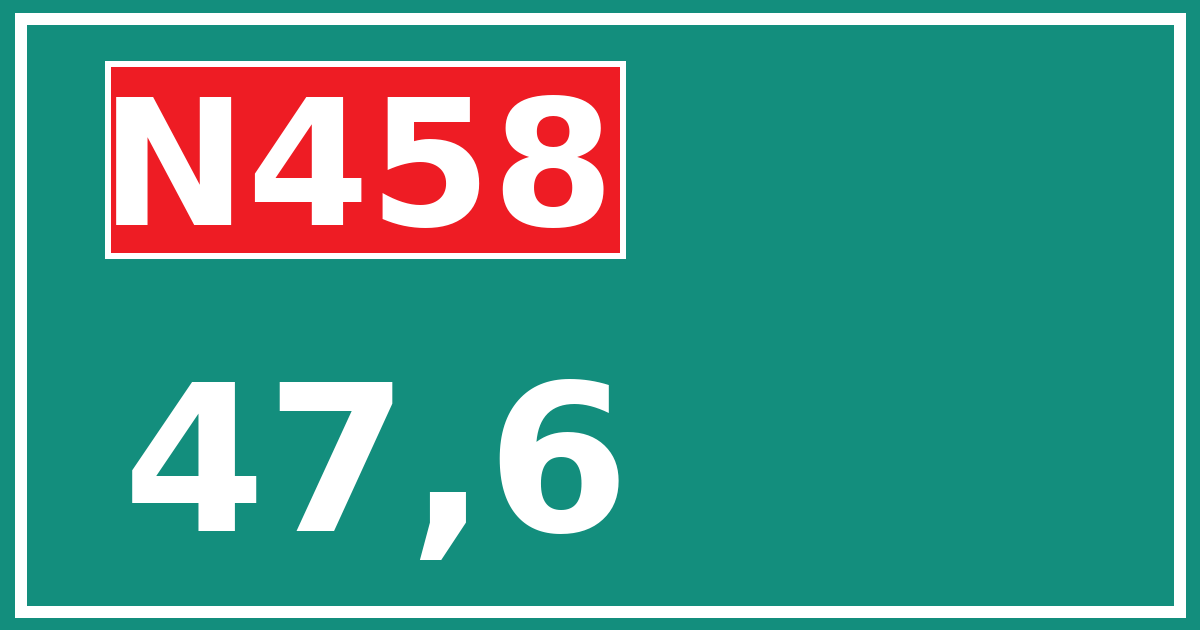 Hectometerbord N458 47,6