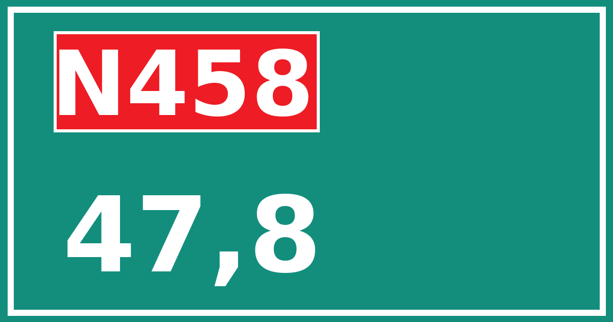 Hectometerbord N458 47,8