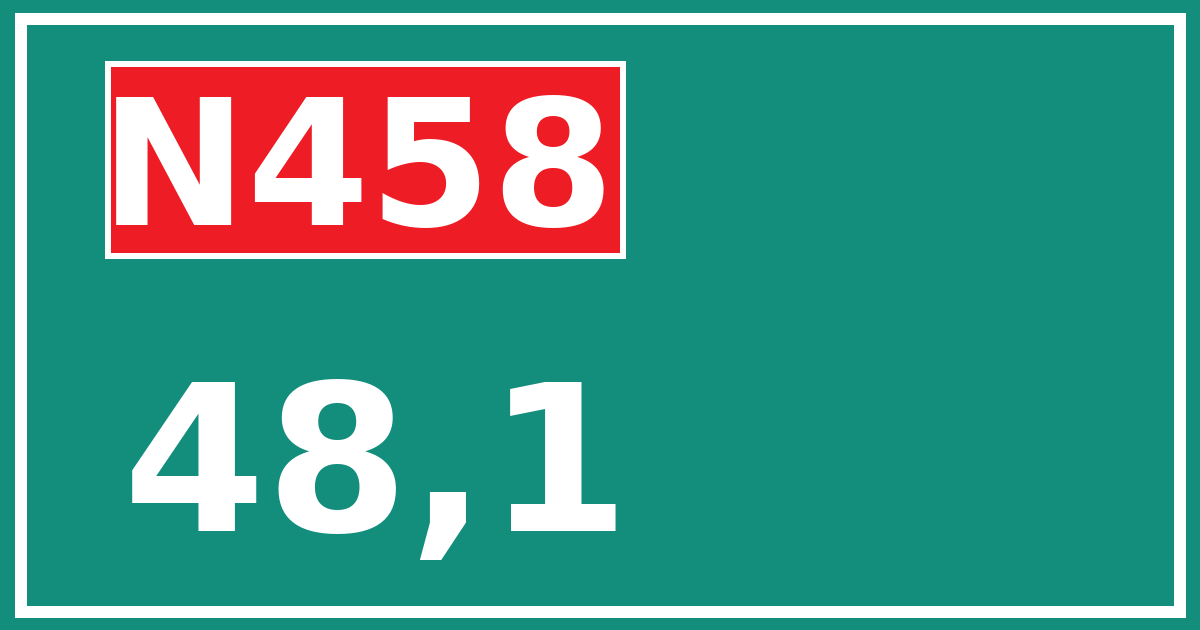 Hectometerbord N458 48,1