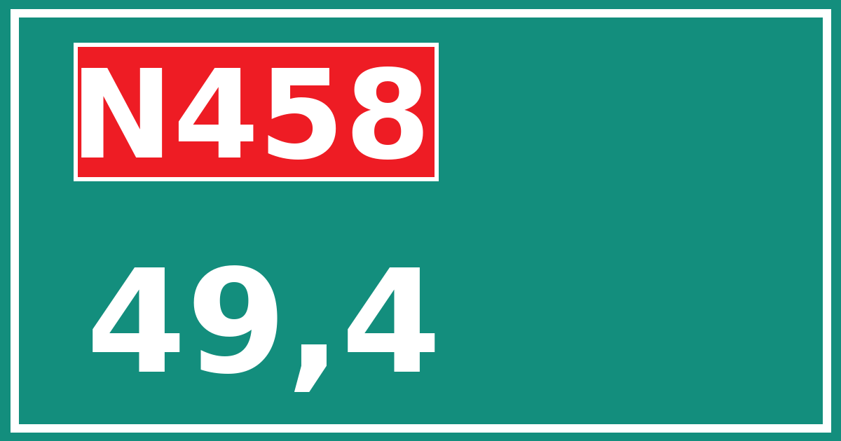 Hectometerbord N458 49,4