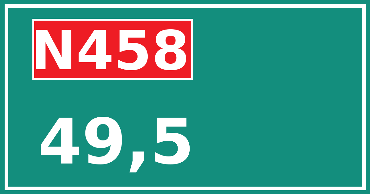Hectometerbord N458 49,5