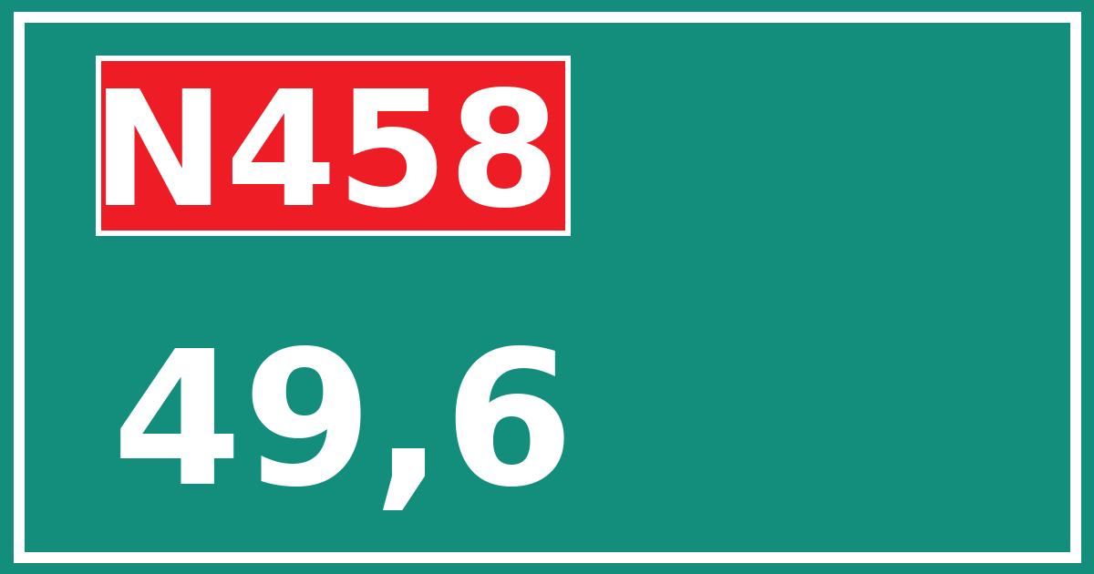 Hectometerbord N458 49,6