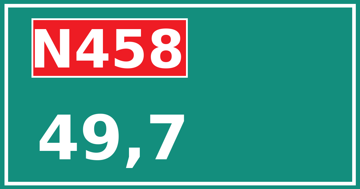 Hectometerbord N458 49,7