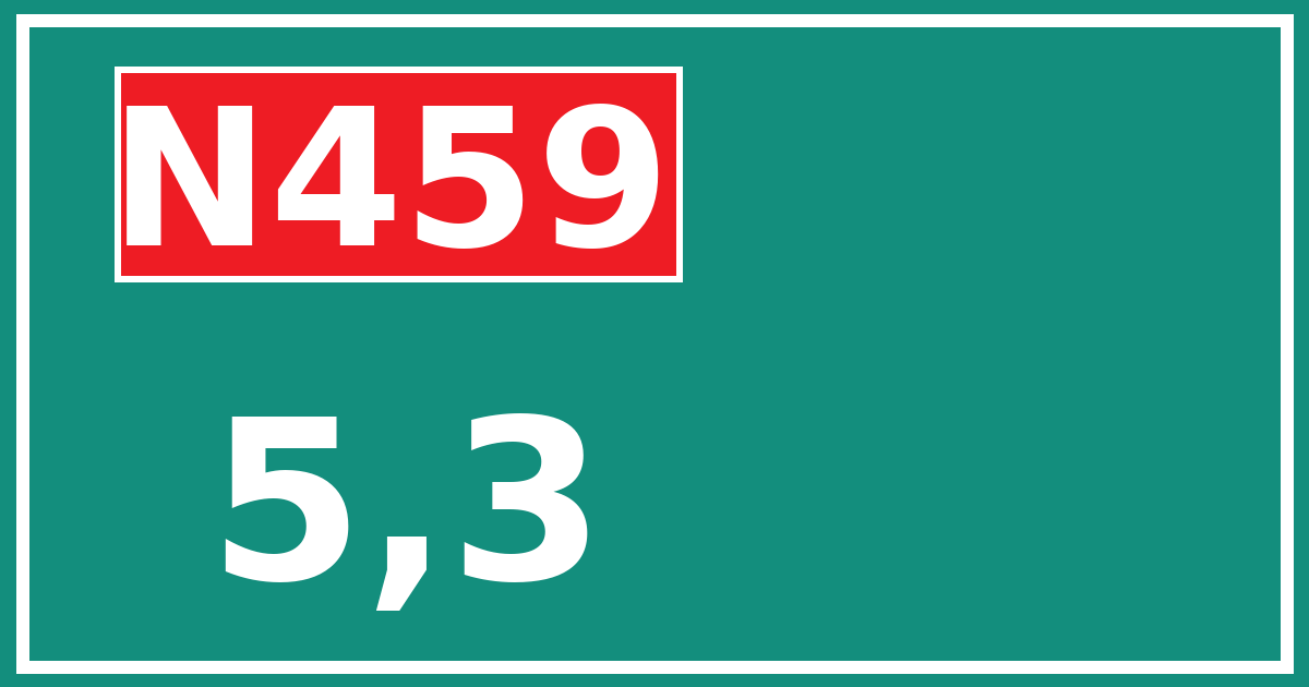 Hectometerbord N459 5,3