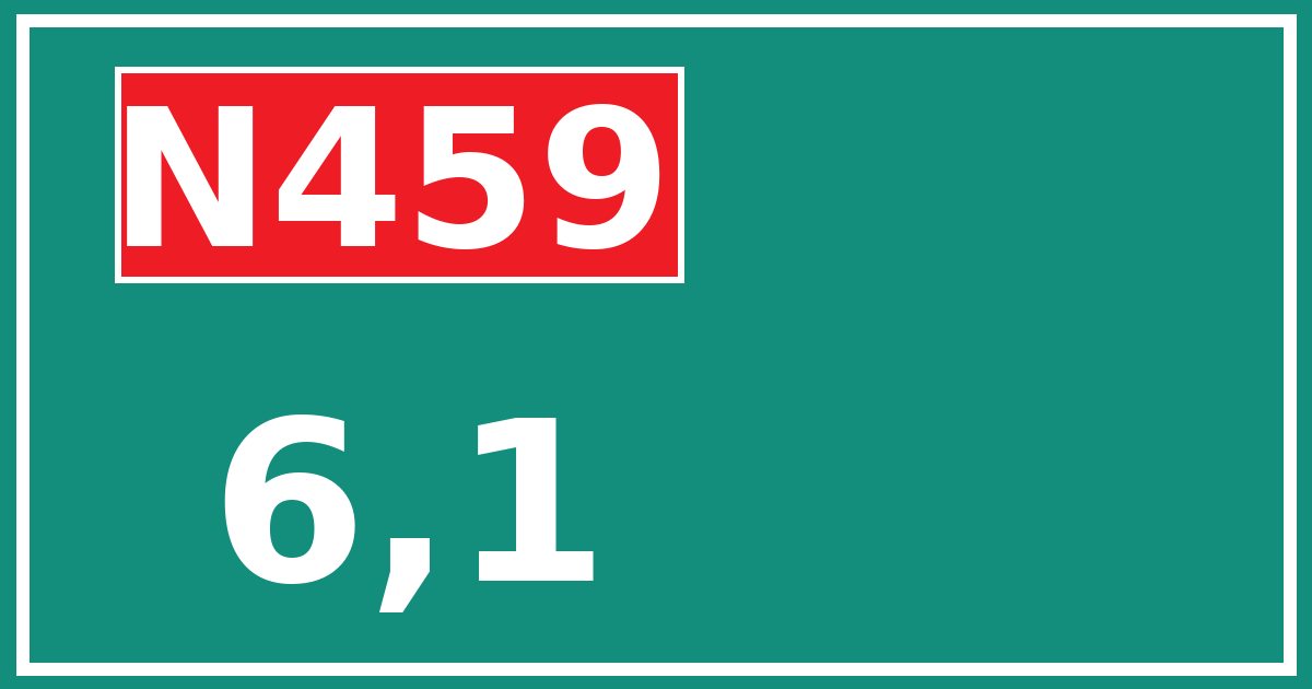 Hectometerbord N459 6,1