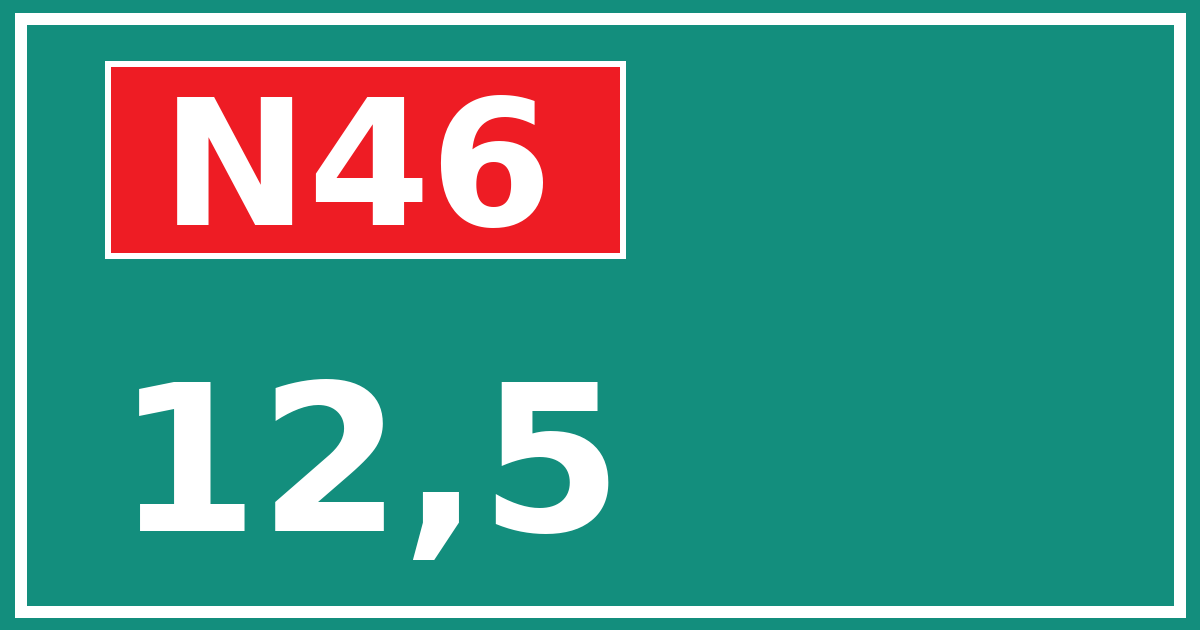 Hectometerbord N46 12,5