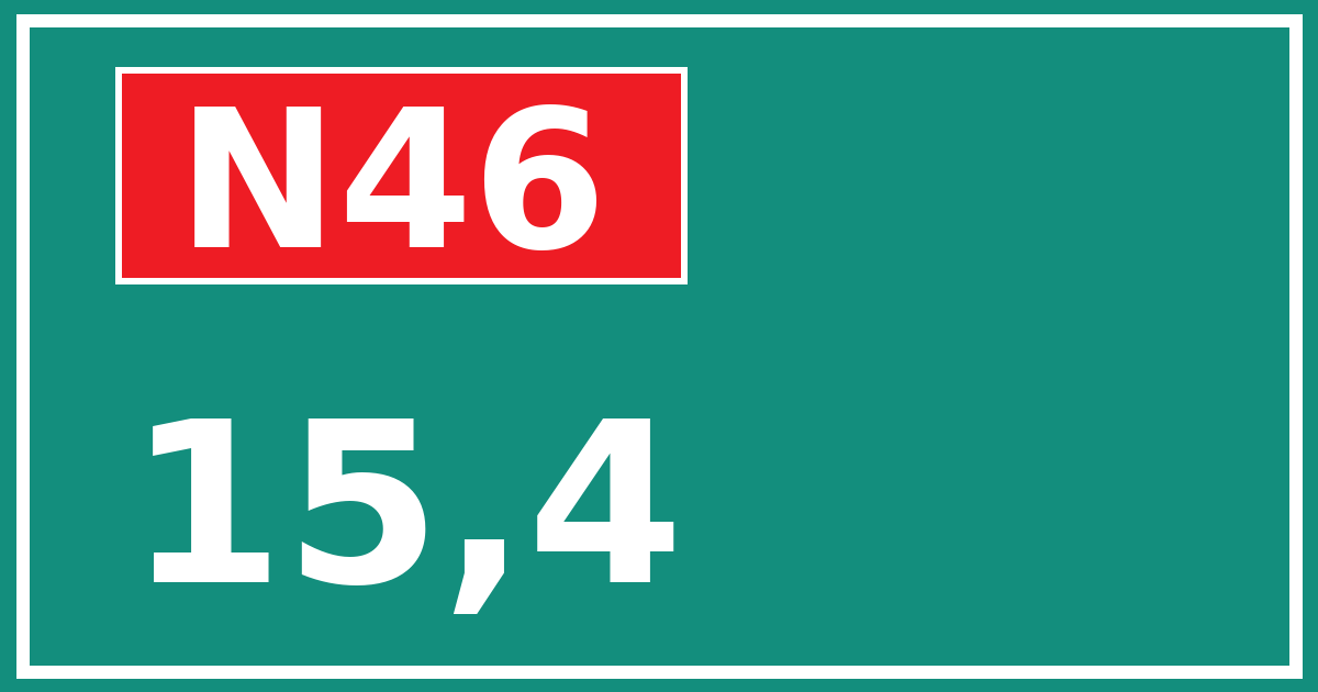 Hectometerbord N46 15,4