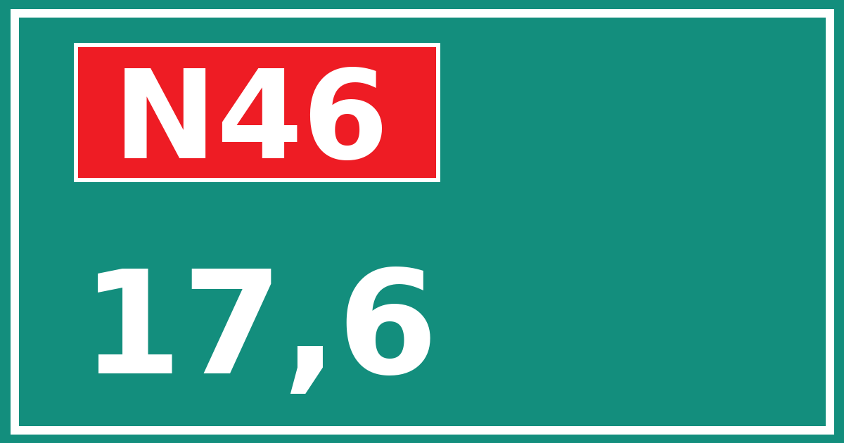 Hectometerbord N46 17,6