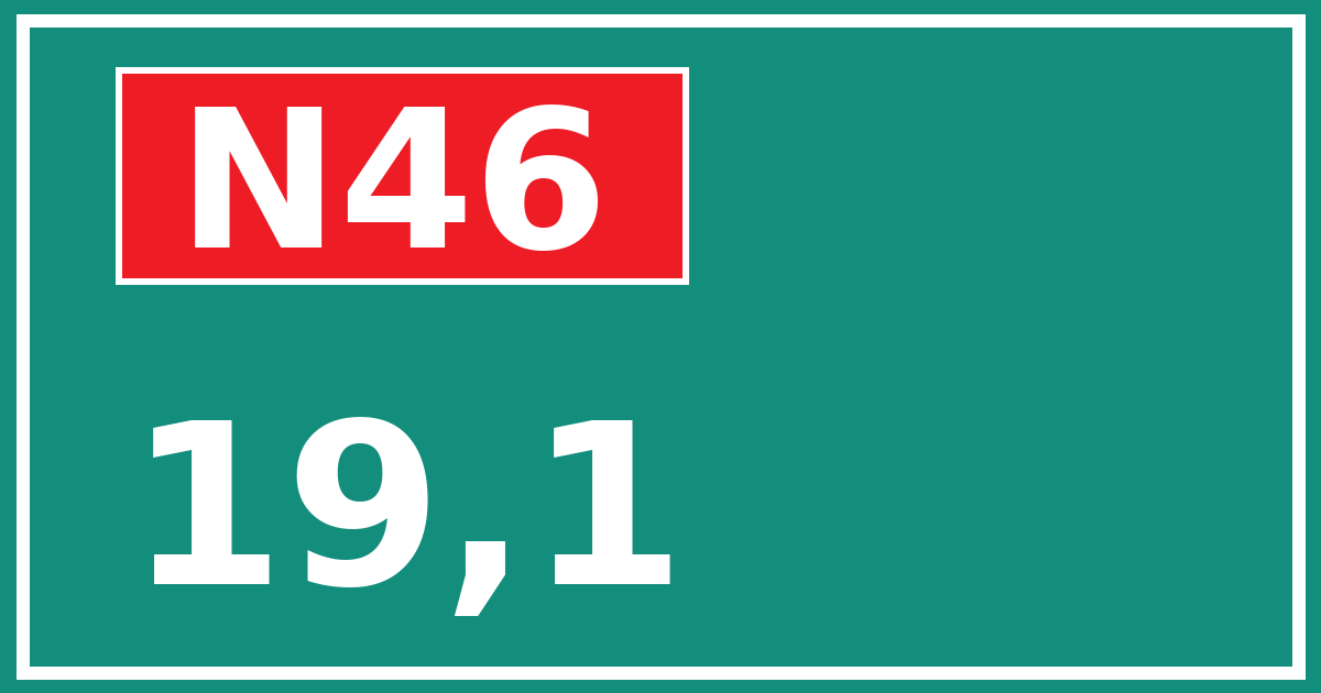 Hectometerbord N46 19,1