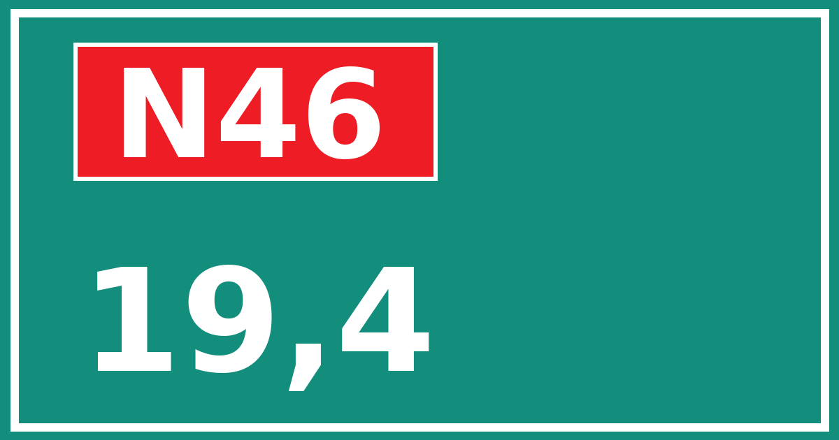 Hectometerbord N46 19,4