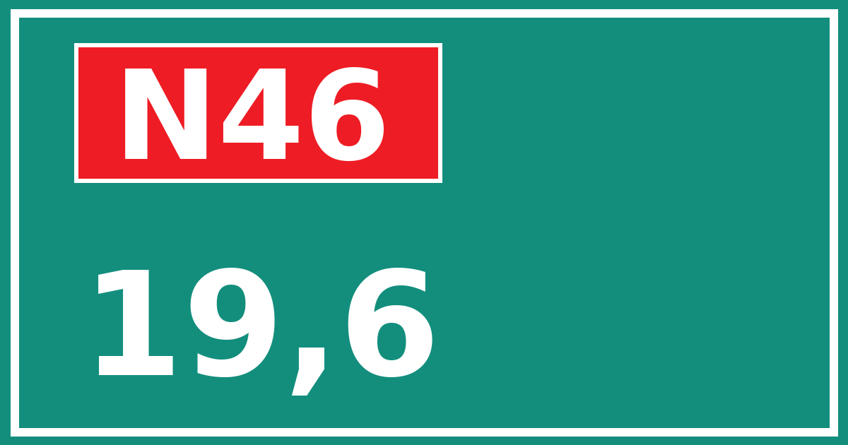 Hectometerbord N46 19,6