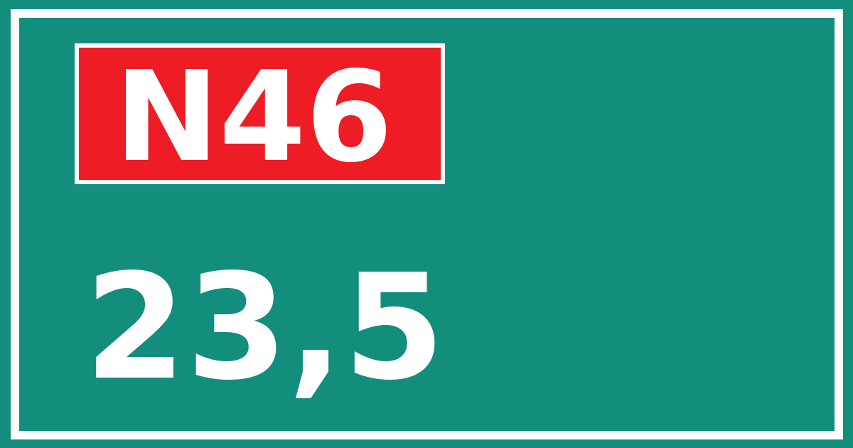 Hectometerbord N46 23,5