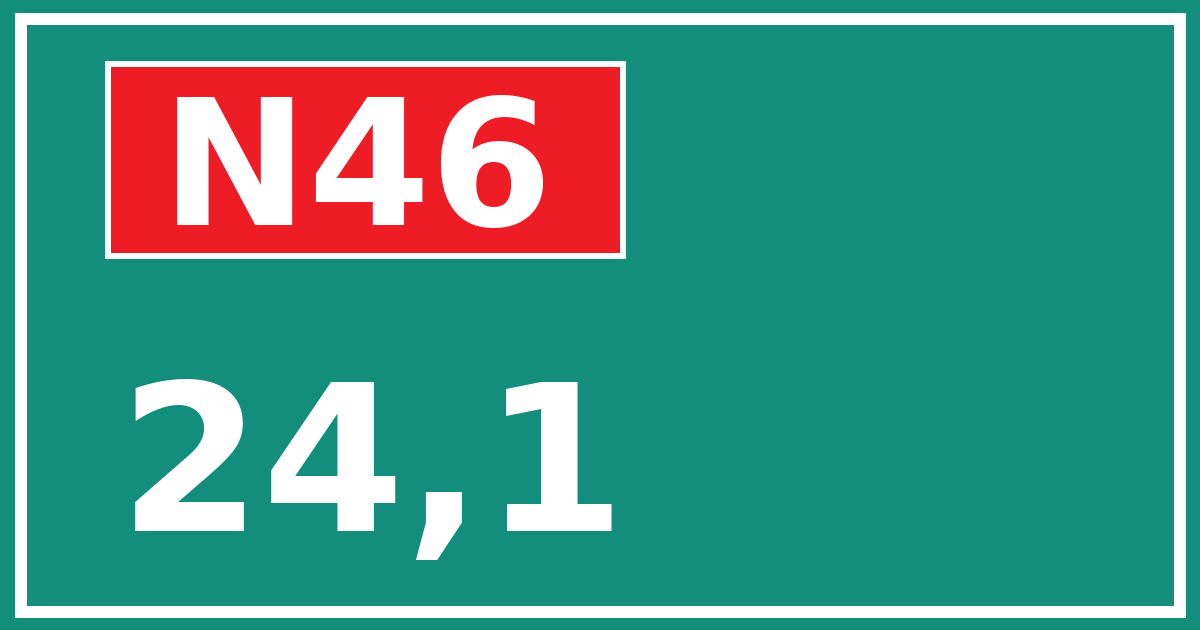 Hectometerbord N46 24,1