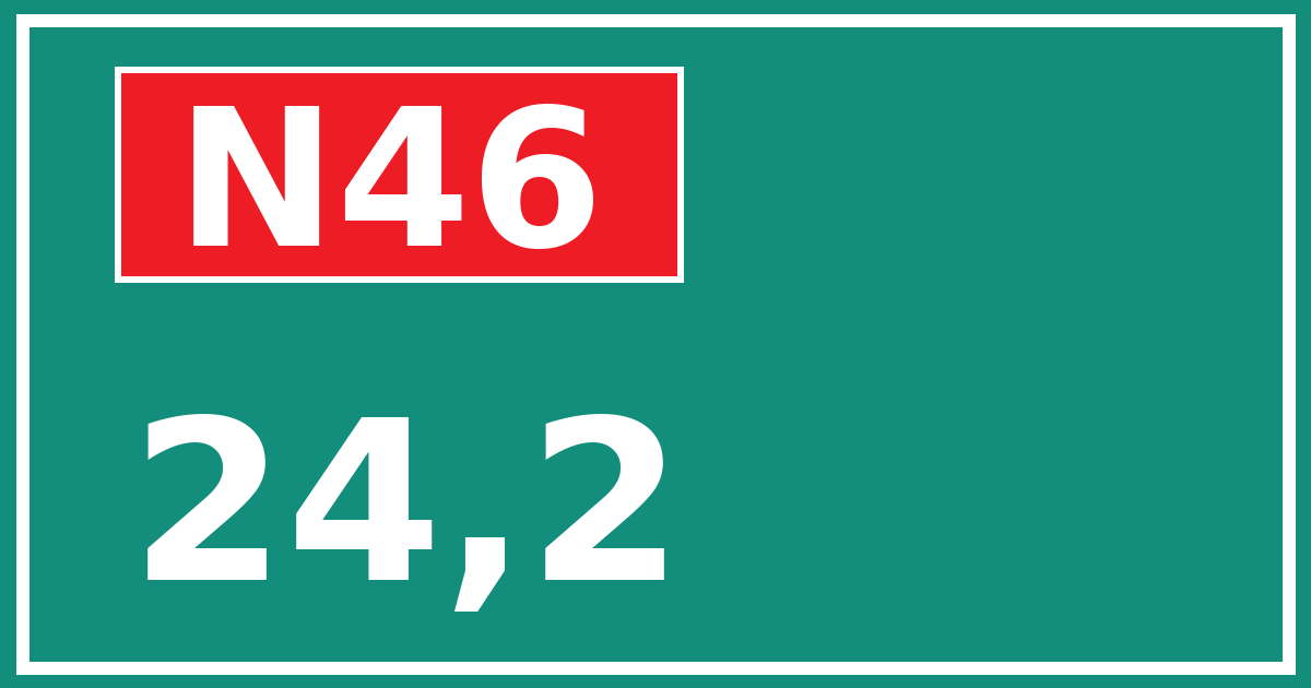 Hectometerbord N46 24,2