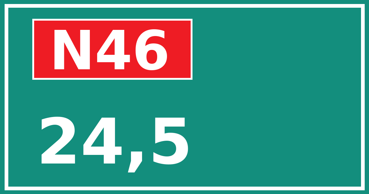 Hectometerbord N46 24,5