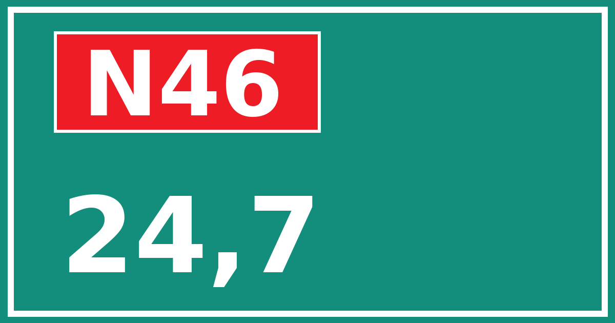 Hectometerbord N46 24,7