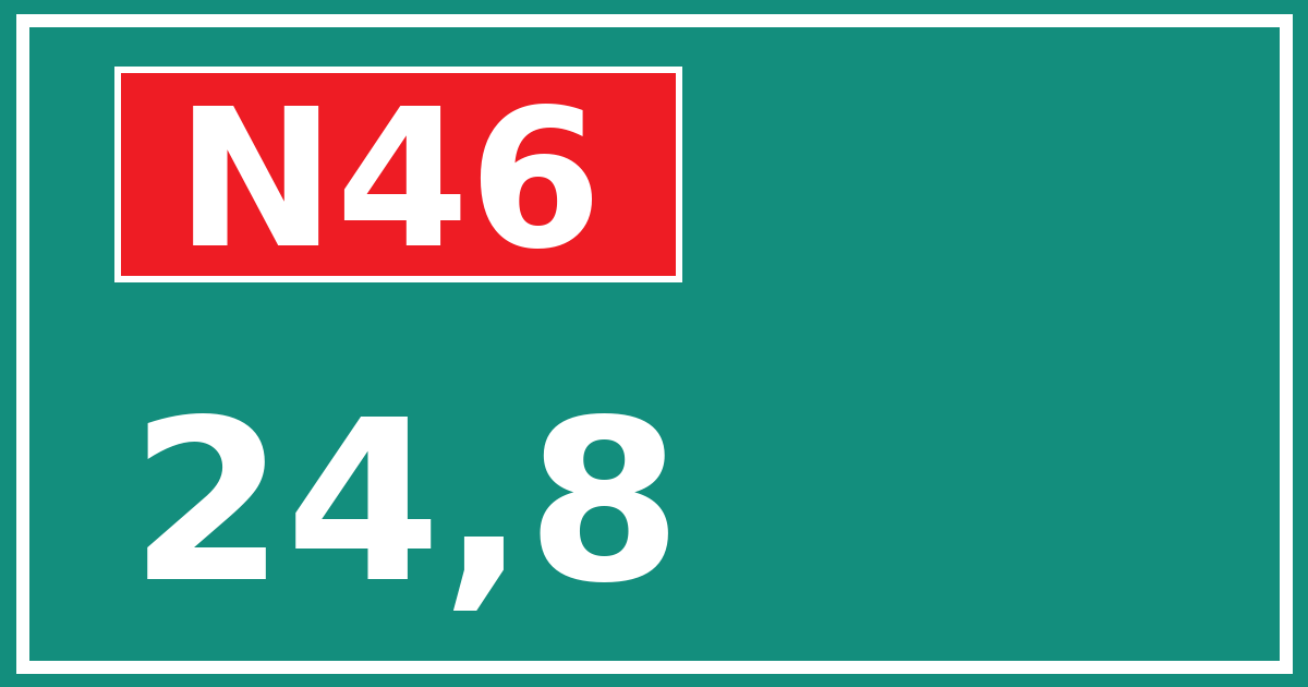 Hectometerbord N46 24,8