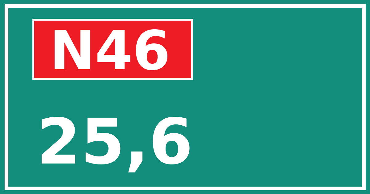 Hectometerbord N46 25,6