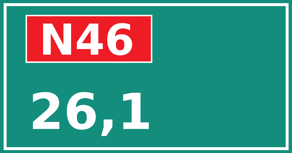 Hectometerbord N46 26,1