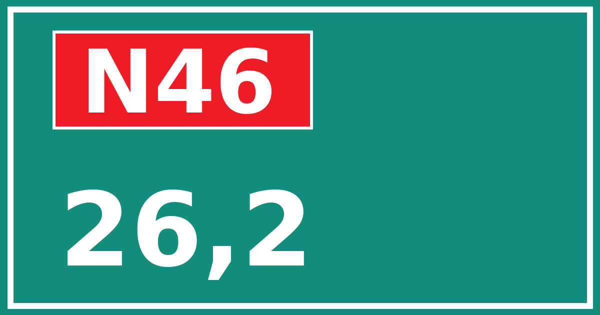 Hectometerbord N46 26,2