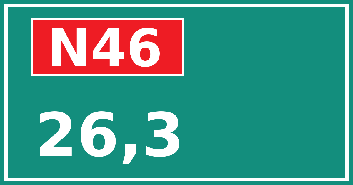 Hectometerbord N46 26,3