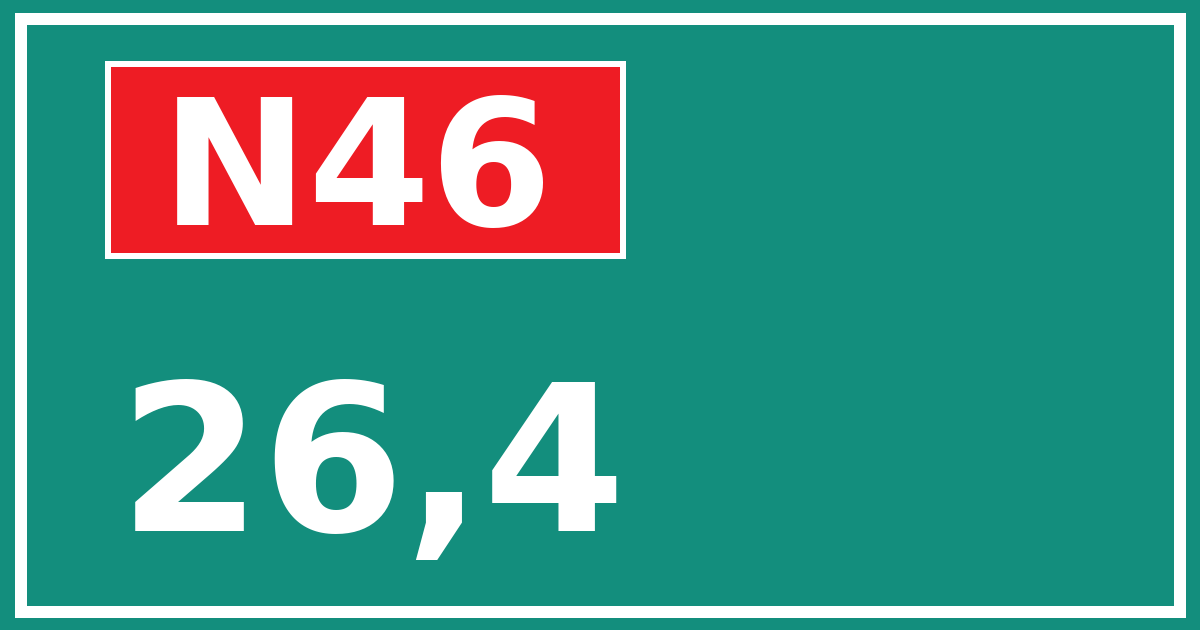 Hectometerbord N46 26,4