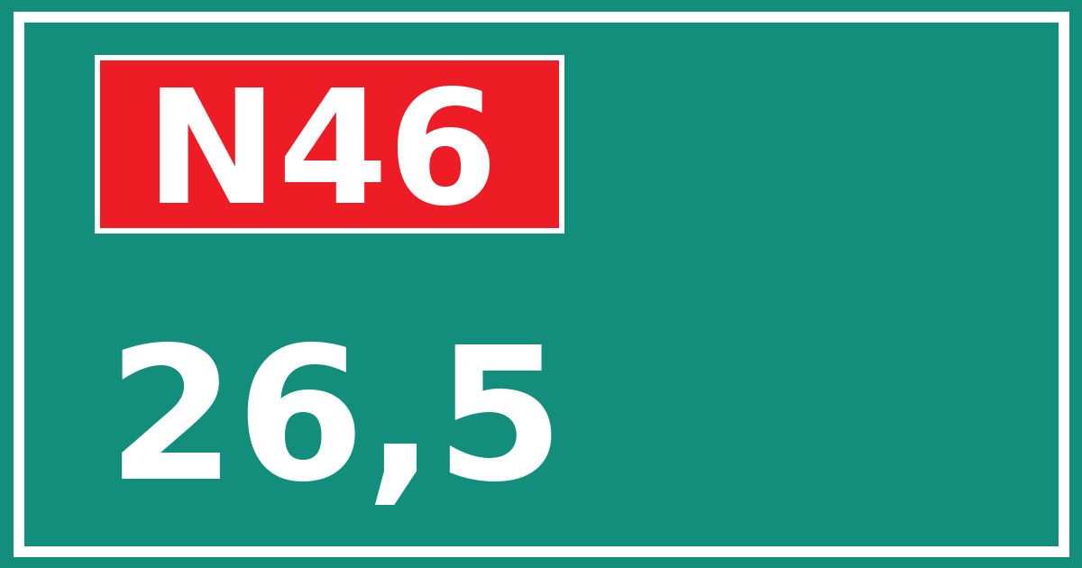 Hectometerbord N46 26,5