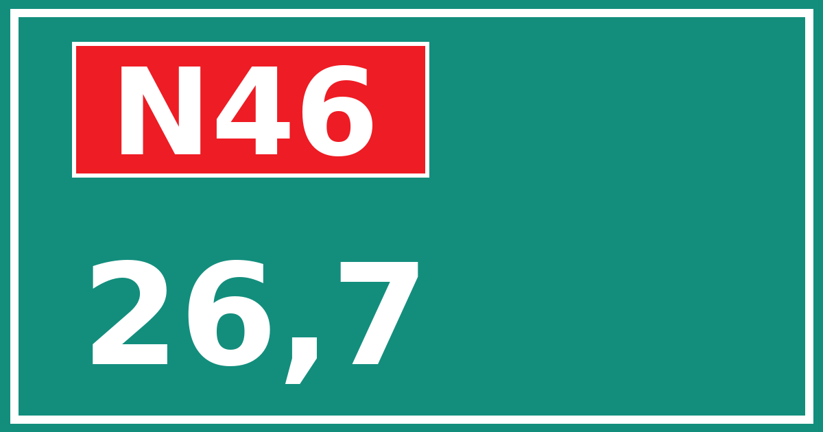 Hectometerbord N46 26,7
