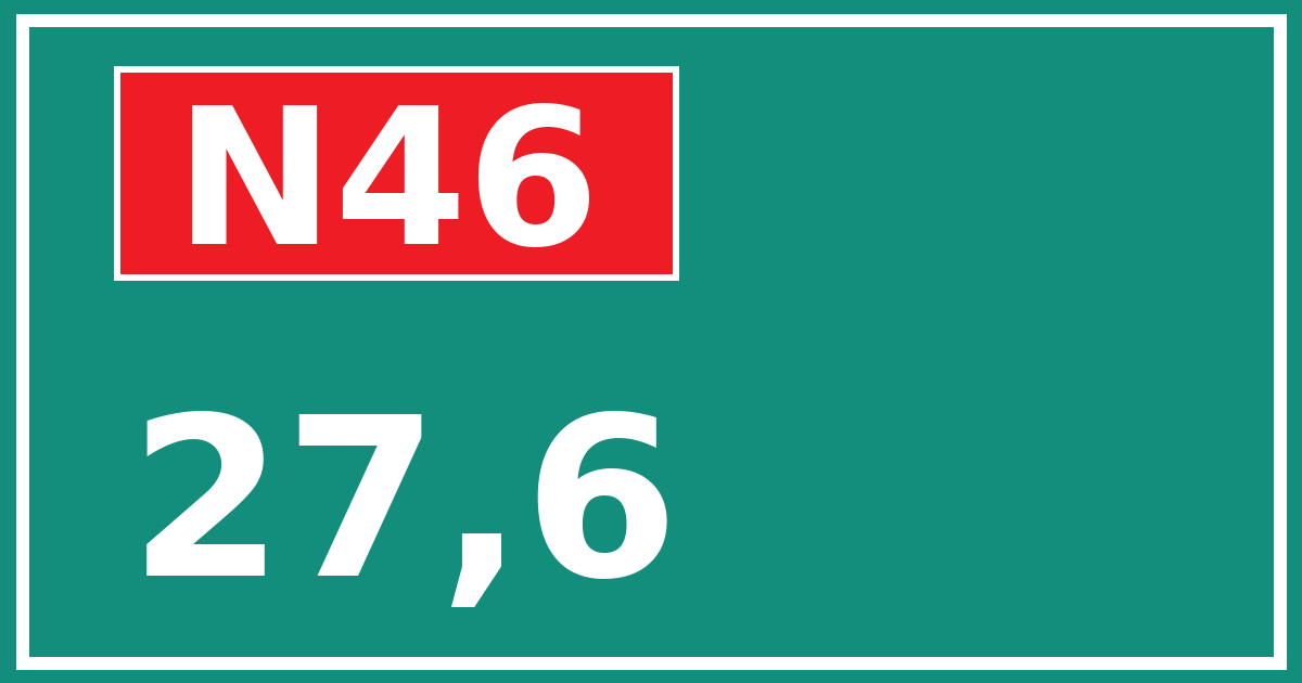 Hectometerbord N46 27,6