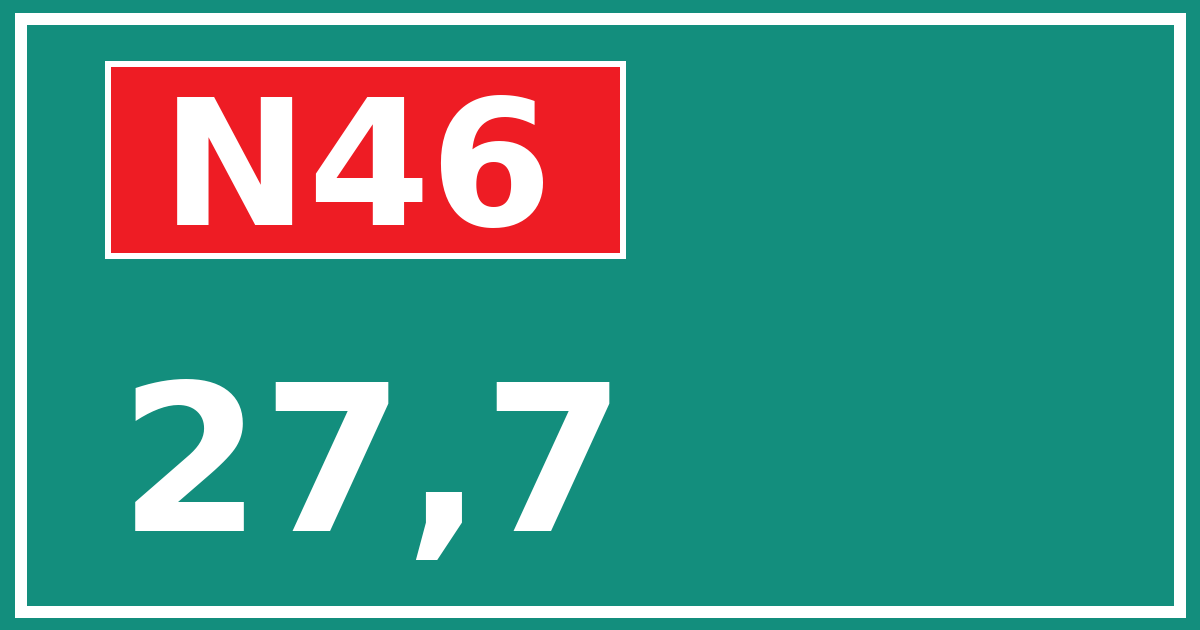 Hectometerbord N46 27,7