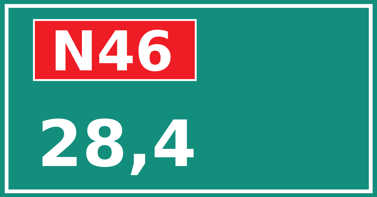 Hectometerbord N46 28,4