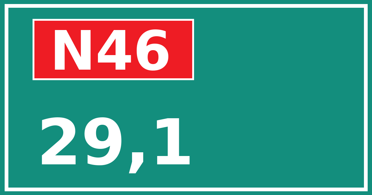 Hectometerbord N46 29,1