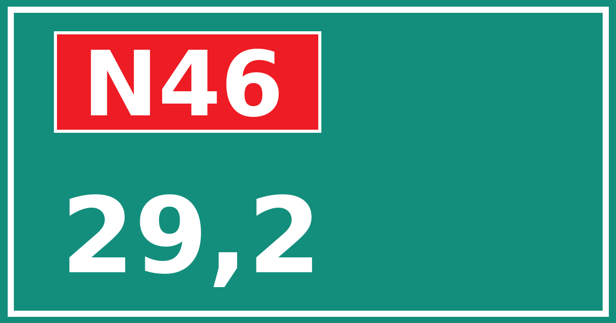 Hectometerbord N46 29,2