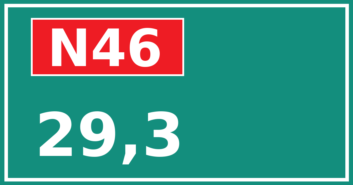 Hectometerbord N46 29,3