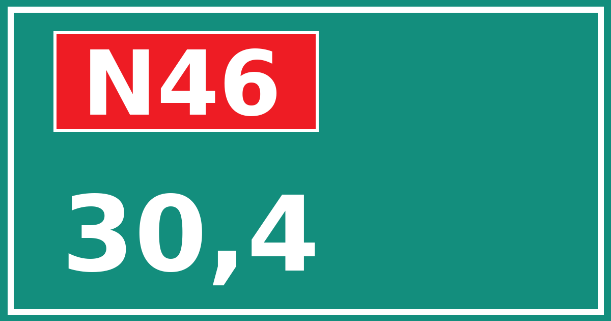 Hectometerbord N46 30,4