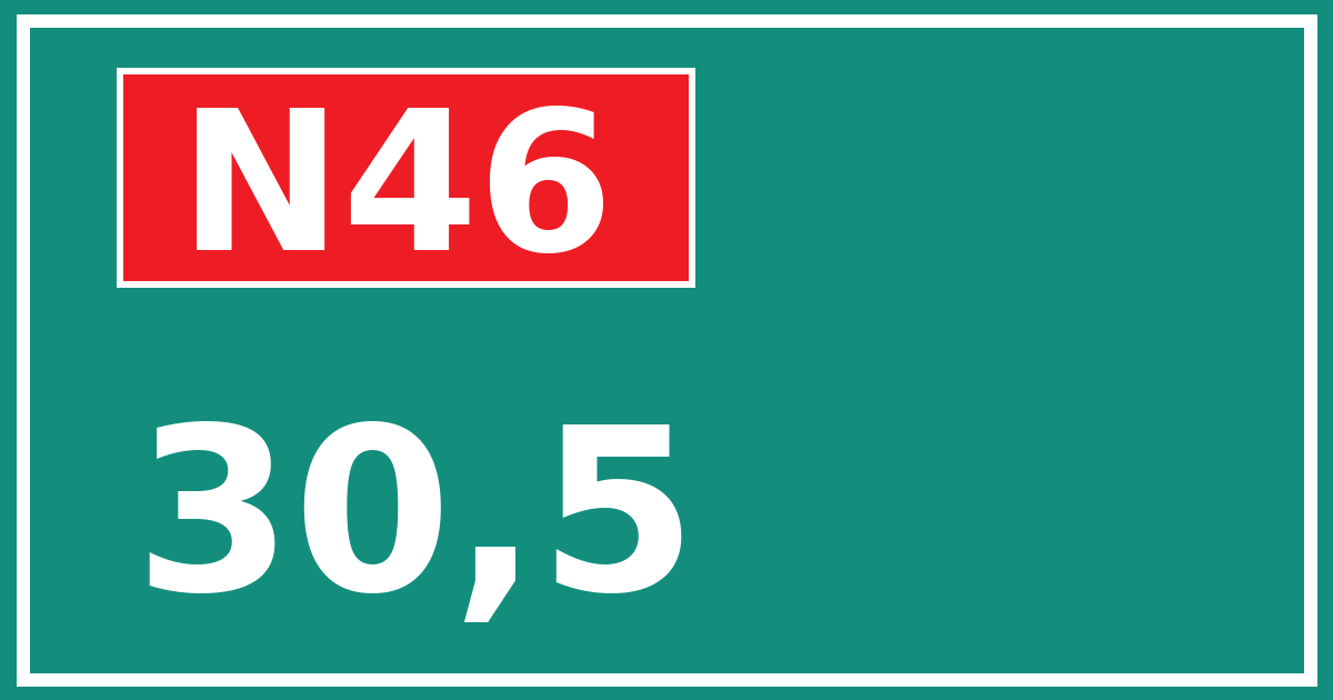 Hectometerbord N46 30,5