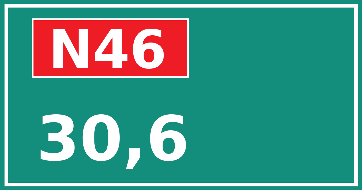Hectometerbord N46 30,6