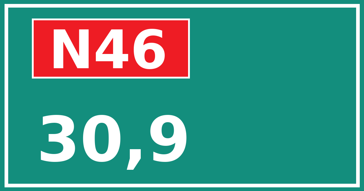 Hectometerbord N46 30,9