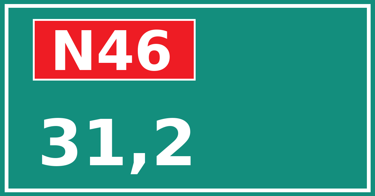 Hectometerbord N46 31,2