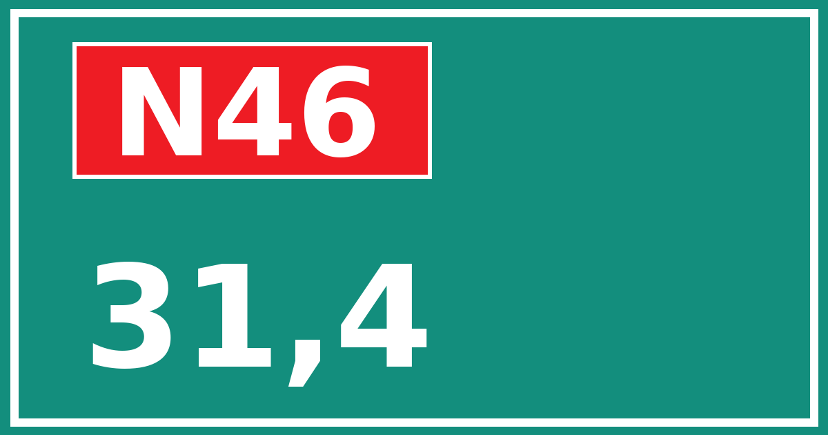 Hectometerbord N46 31,4