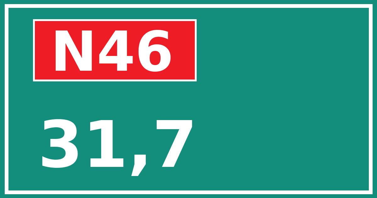 Hectometerbord N46 31,7